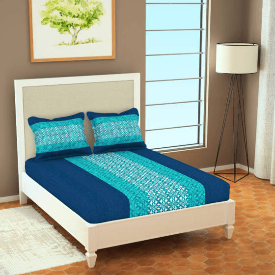 Antibacterial Navy Blue Bedsheet