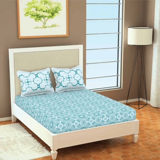 Antibacterial Sky Blue Bedsheet