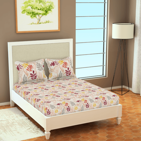 Antibacterial Multicolored Floral Bedsheet