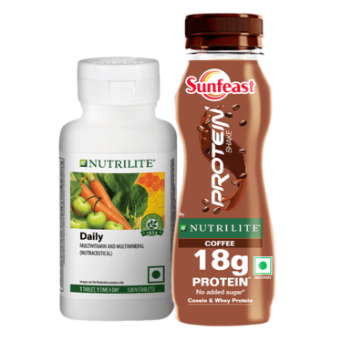 Daily 120 with ITC Sunfeast Protein Shake by Nutrilite (pack of 24)