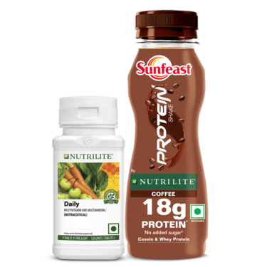 Daily 120 with ITC Sunfeast Protein Shake by Nutrilite (pack of 24)